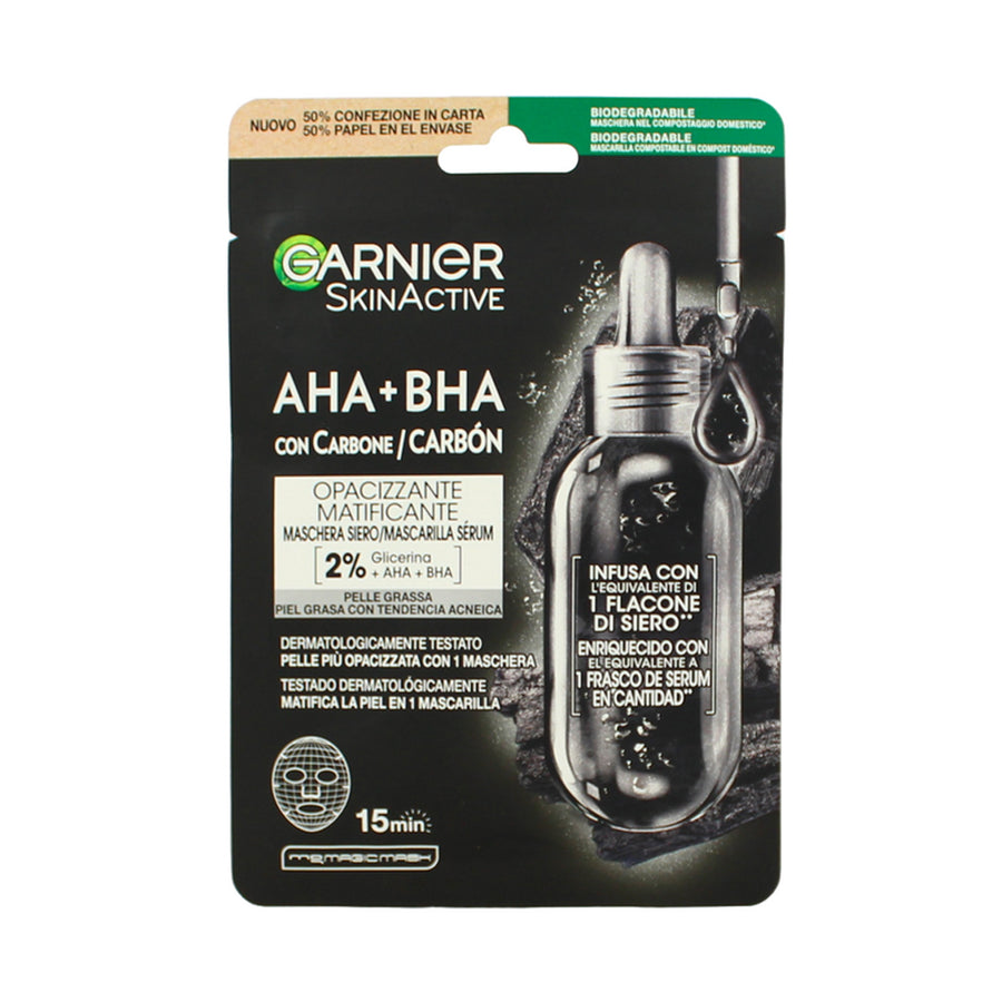 GARNIER SKINACTIVE MASCHERA VISO AHA+BHA CON CARBONE