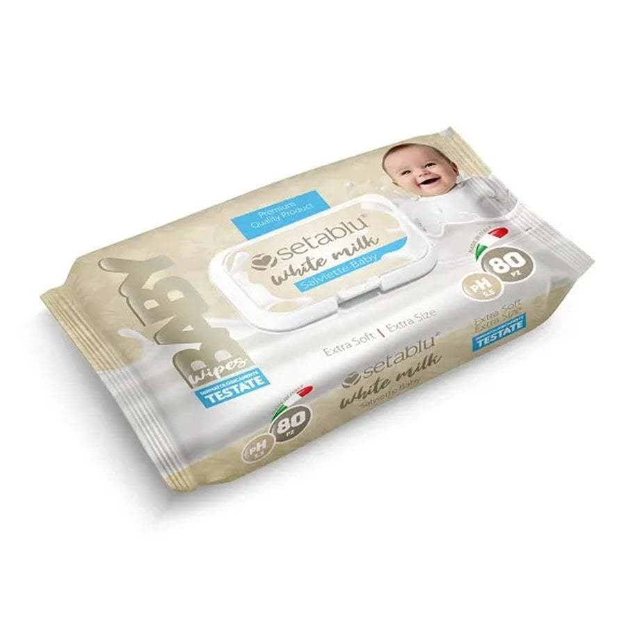 SETABLU BABY PFLEGETÜCHER POP-UP X80 WEISSE MILCH