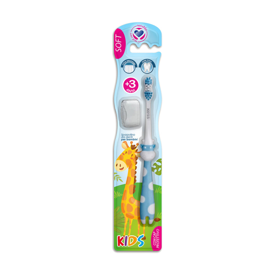 SETABLU Kinder-Zahnbürste mit Giraffenmotiv und Kappe