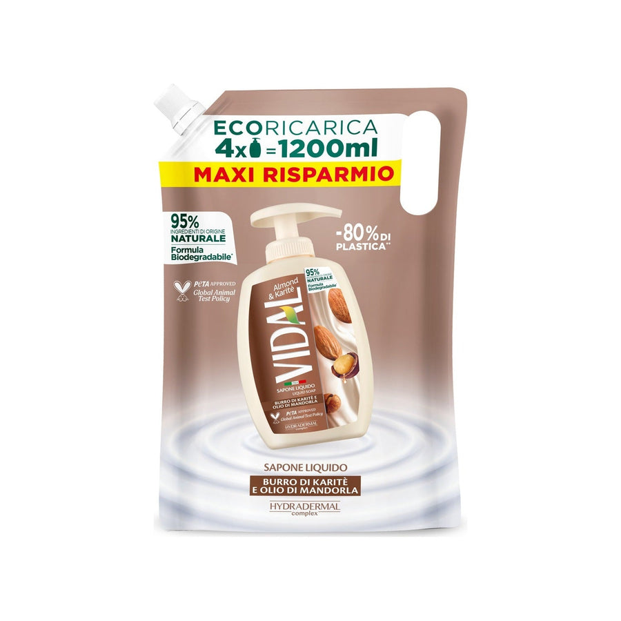 VIDAL ECORICARICA SAPONE LIQUIDO MANDORLA E KARITÈ 1200ML