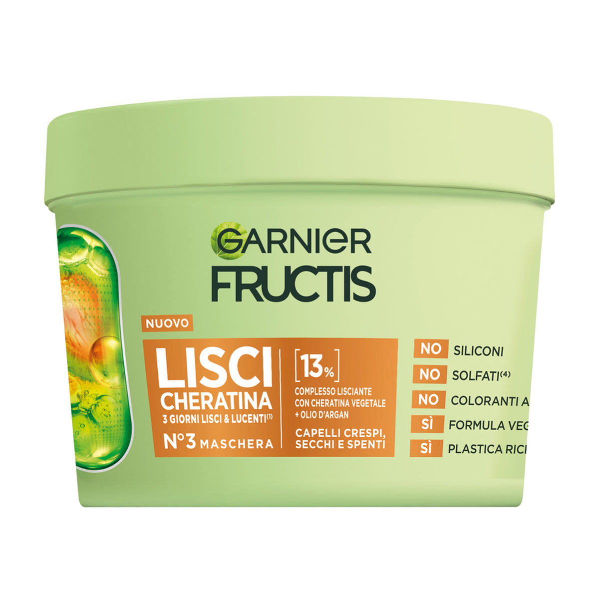 FRUCTIS MASCHERA 370ML LISCIO CHERATINA