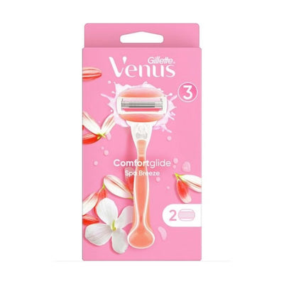 GILLETTE VENUS RAZOR COMFORTGLIDE SPA BREEZE 3KLINGEN+2AUFNAHMEN.