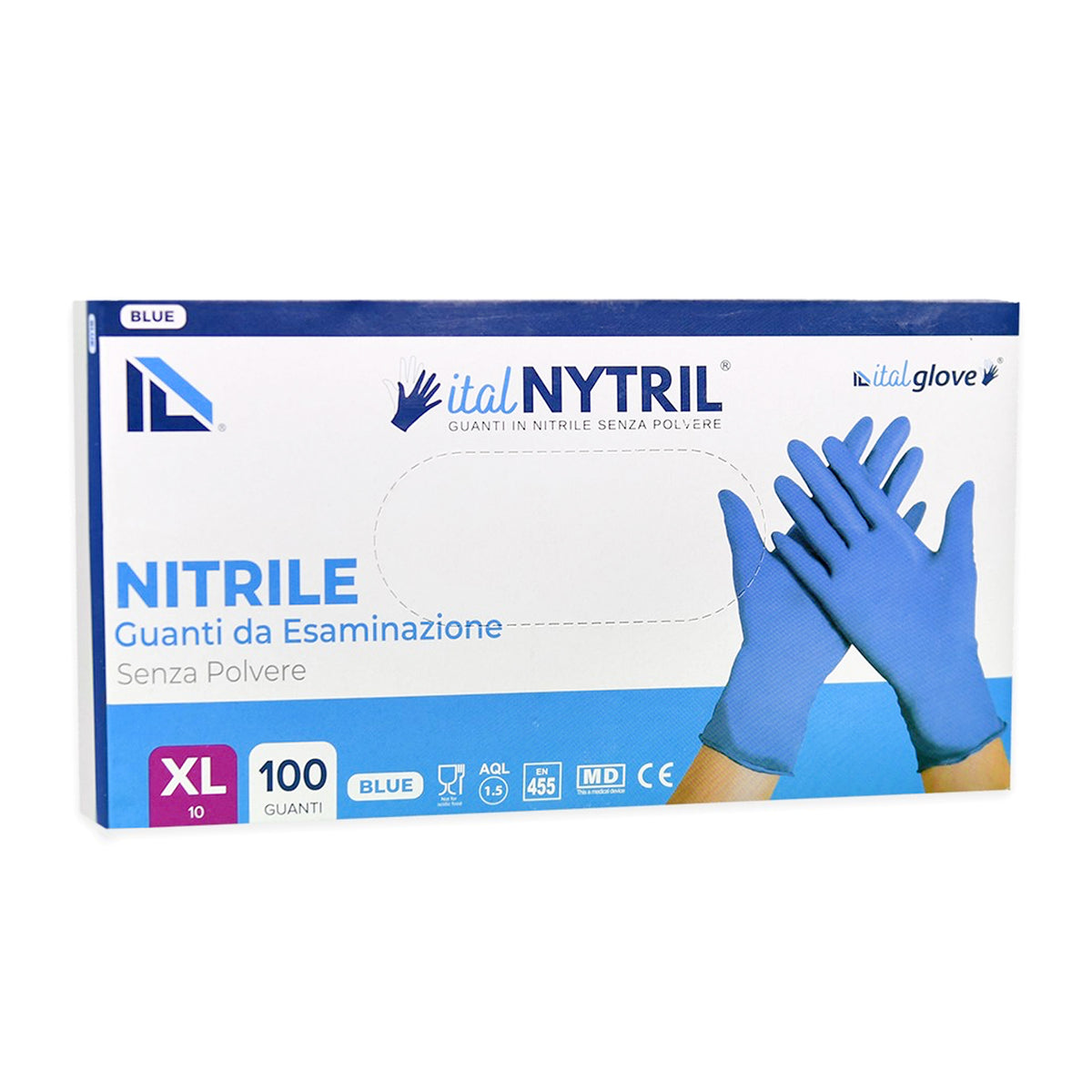 ITALNYTRIL GUANTI BLUE X100PZ XL