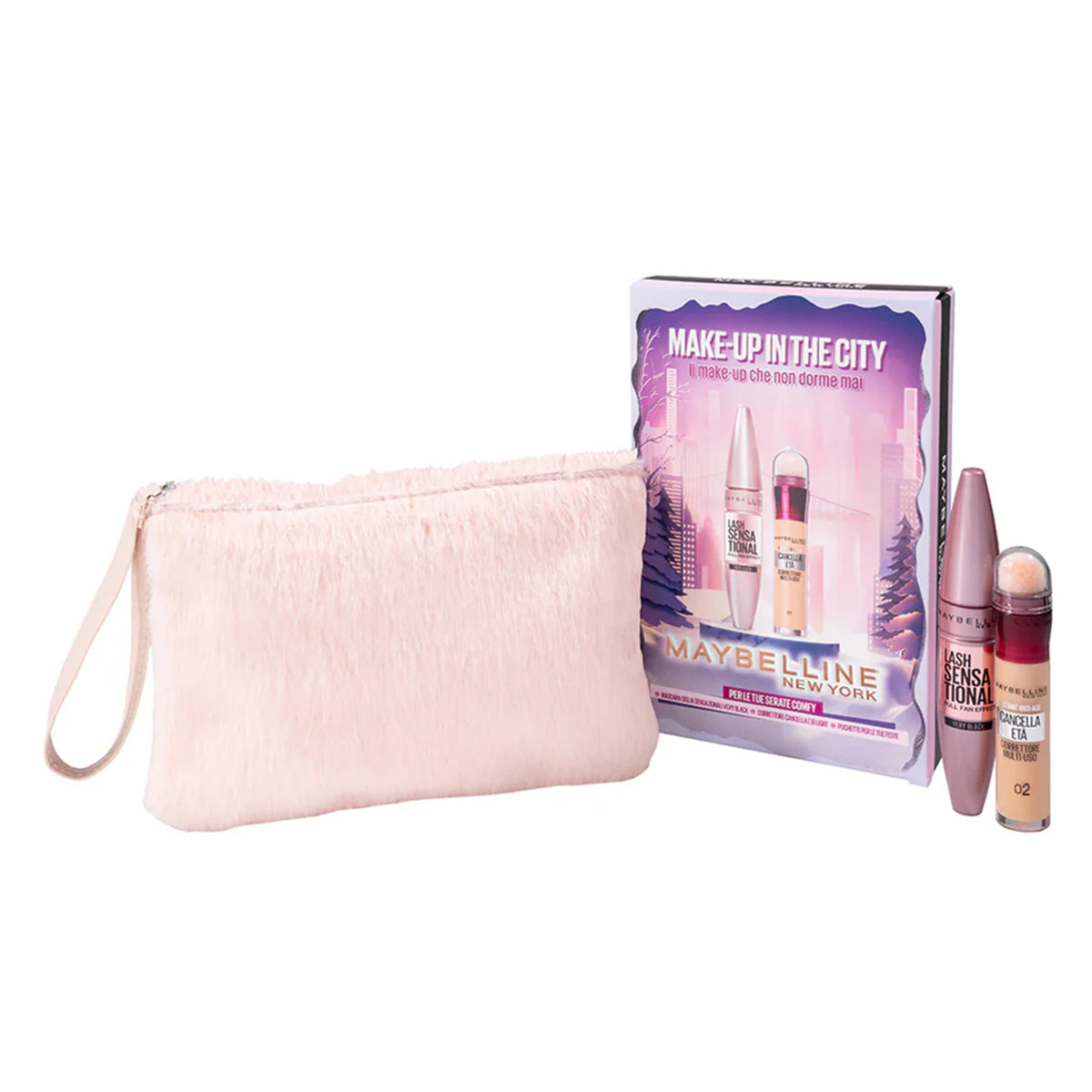 MAYBELLINE NEW YORK POCCHETTE FLUFFY+MASCARA+CORRETTORE MULTI-USO 02