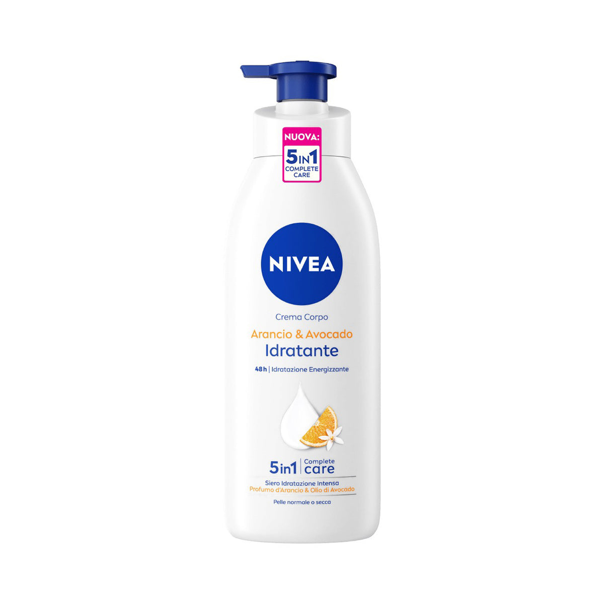 NIVEA BODY PUMP 500ML ARANCIO & AVOCADO