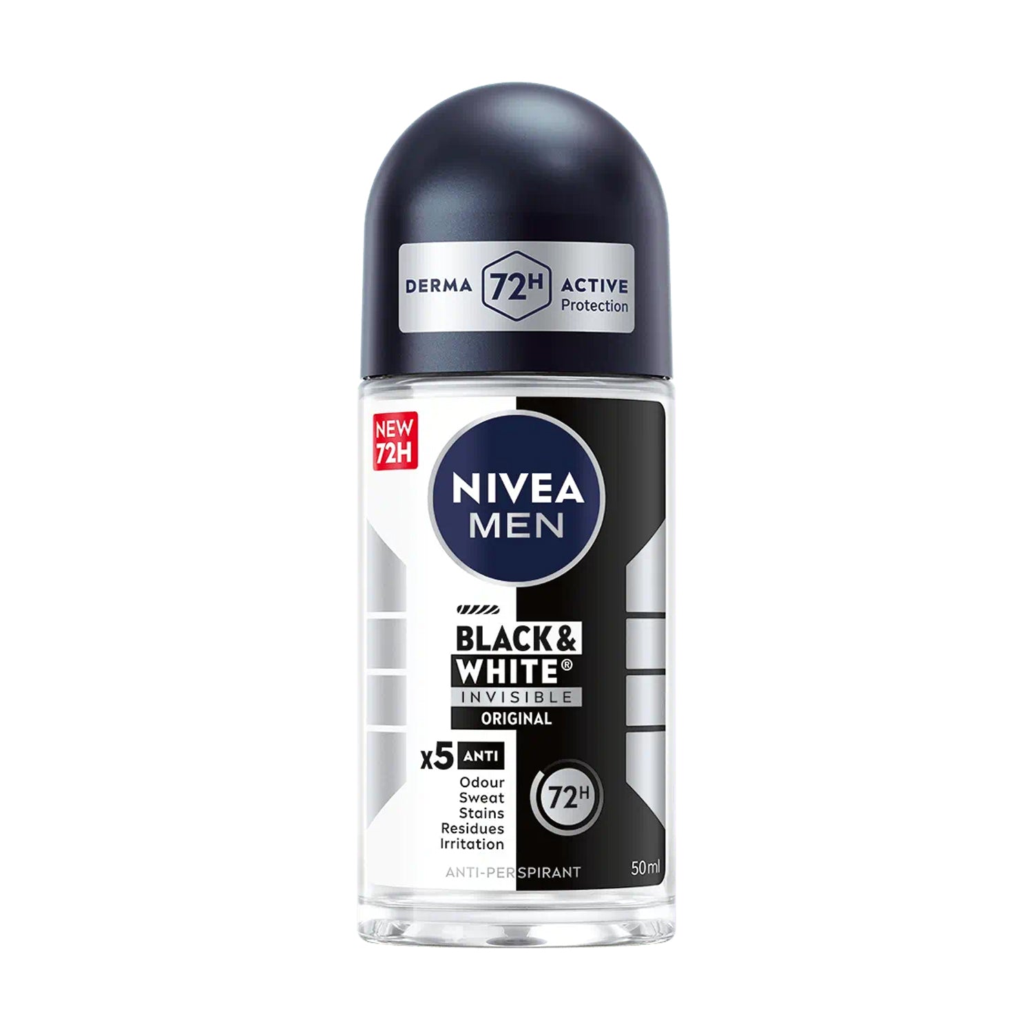 NIVEA DEO ROLL ON 50ML MEN B&W INVISIBLE ORIGINAL