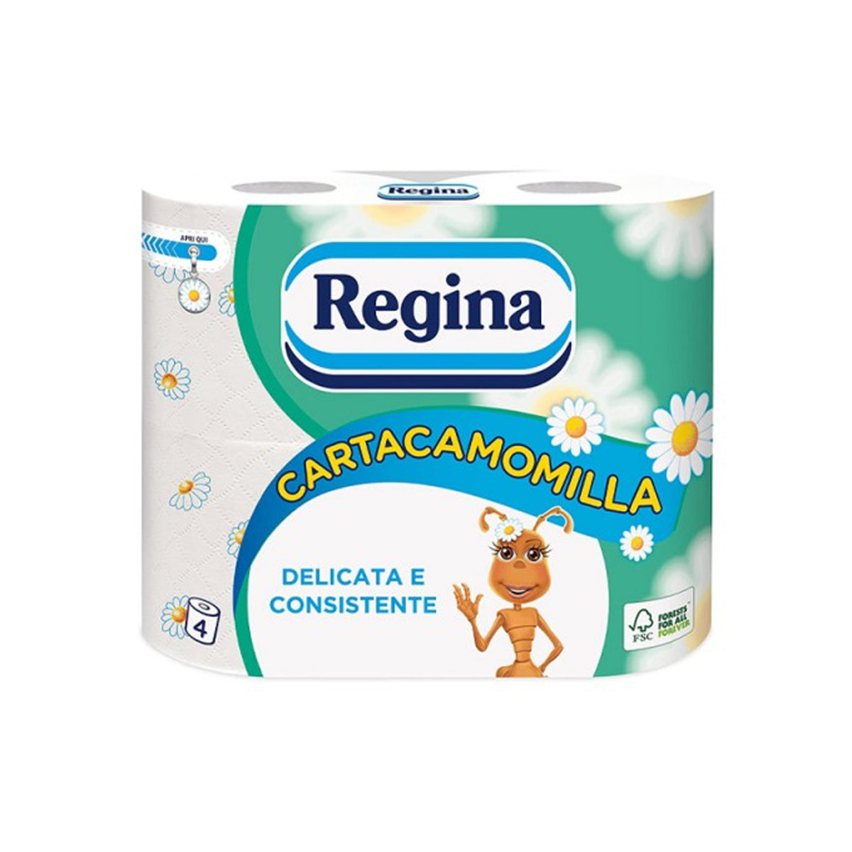 QUEEN CHAMOMILE TOILET PAPER X4