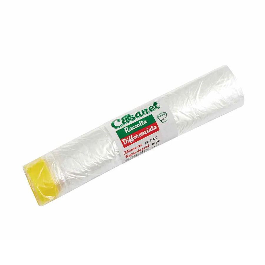 CASANET SACCO DIFFERENZIATO 70X110 TRASPARENTI 10PZ