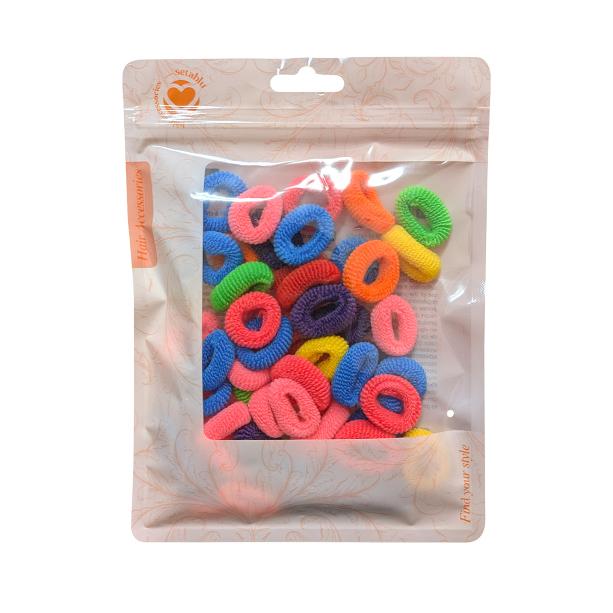 SETABLU ELASTICI MINI PER CAPELLI X50