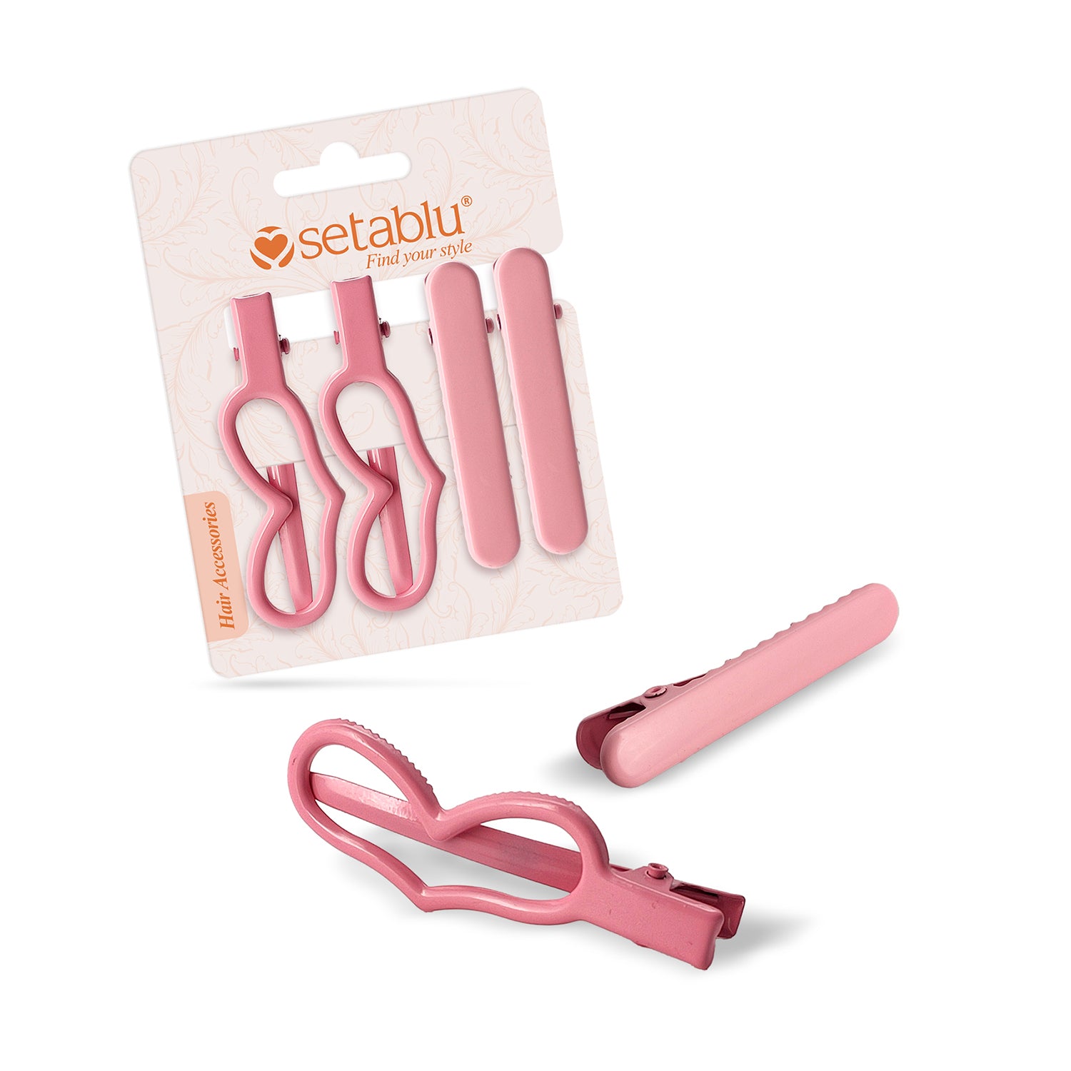 SETABLU FERMAGLI PER CAPELLI X4