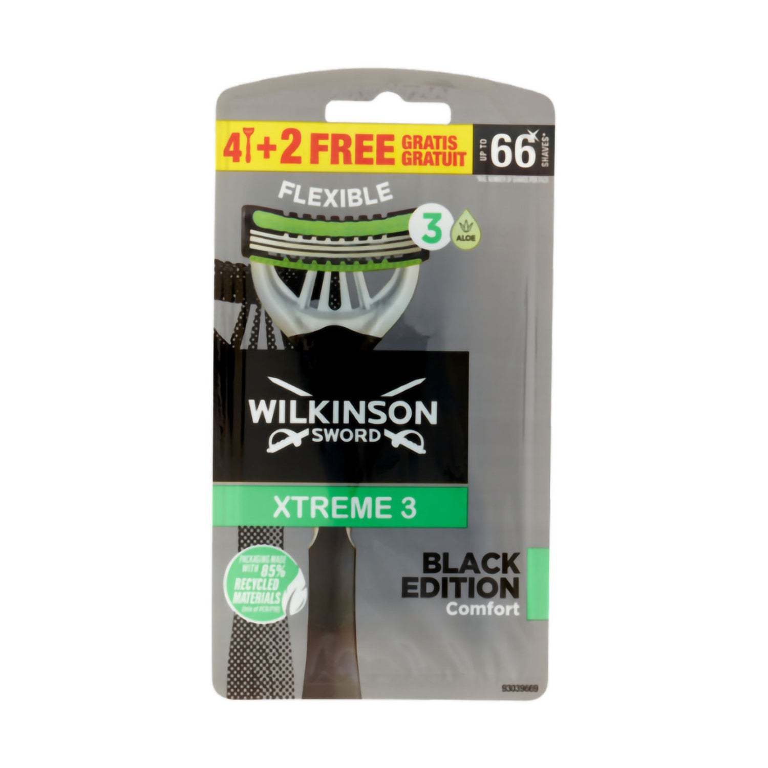 WILKINSON XTREME 3 BLACK EDITION X6 RASOI
